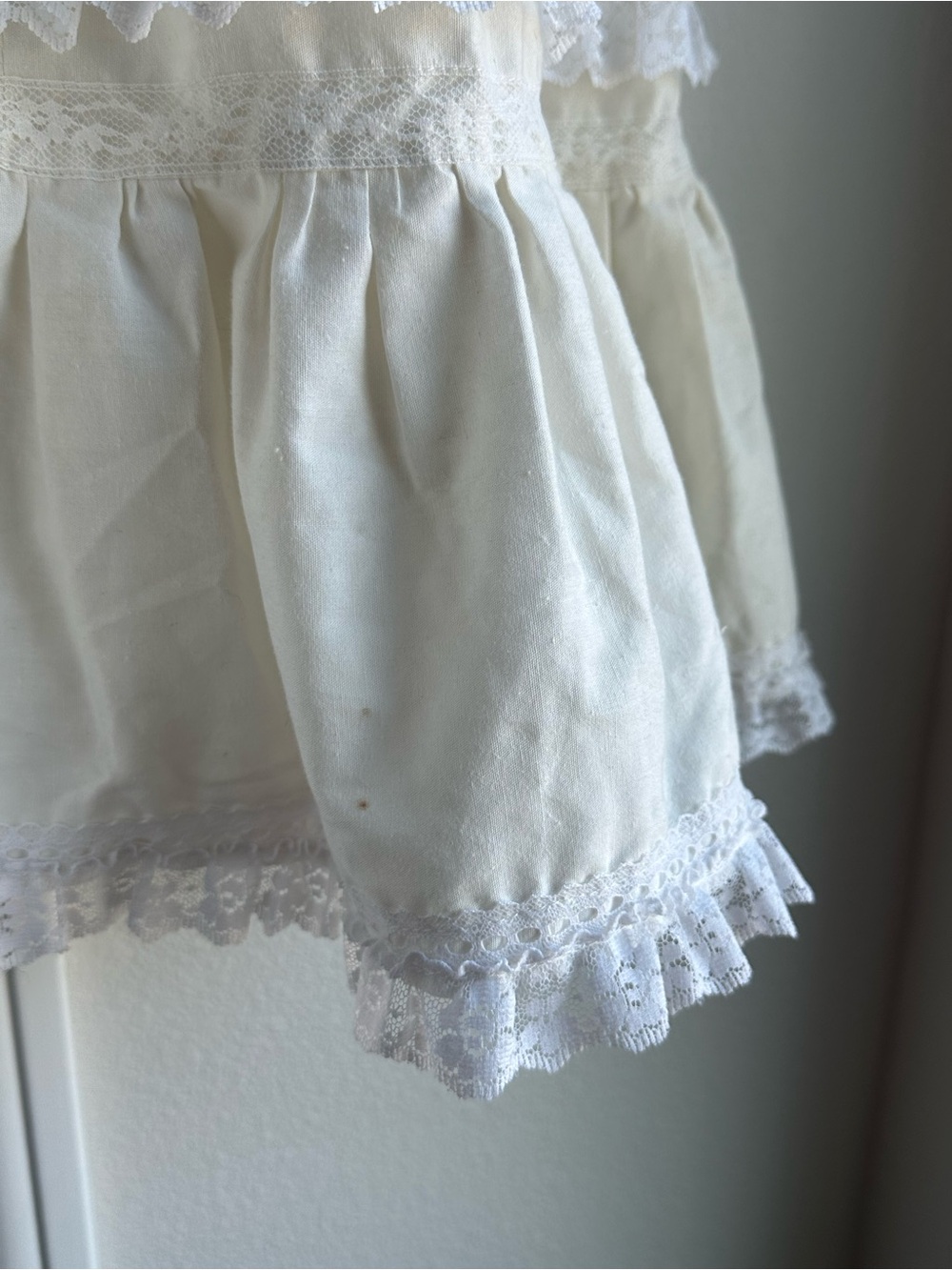 Frilly Vintage Handmade Baby Baptism Gown - Picture 6 of 6